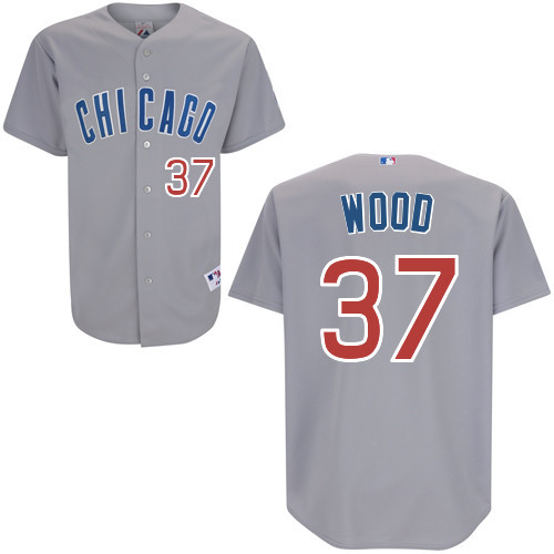 #37 Travis Wood Dark Gray MLB Jersey-Chicago Cubs Stitched Player Baseball Jersey