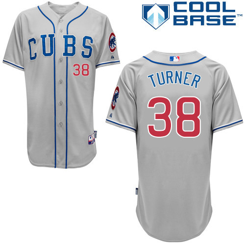 #38 Jacob Turner 2014 Gray MLB Jersey-Chicago Cubs Stitched Cool Base Baseball Jersey
