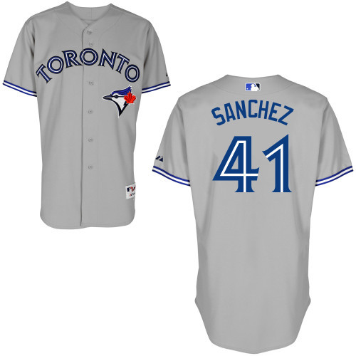 #41 Aaron Sanchez Gray MLB Jersey-Toronto Blue Jays Stitched Cool Base Baseball Jersey