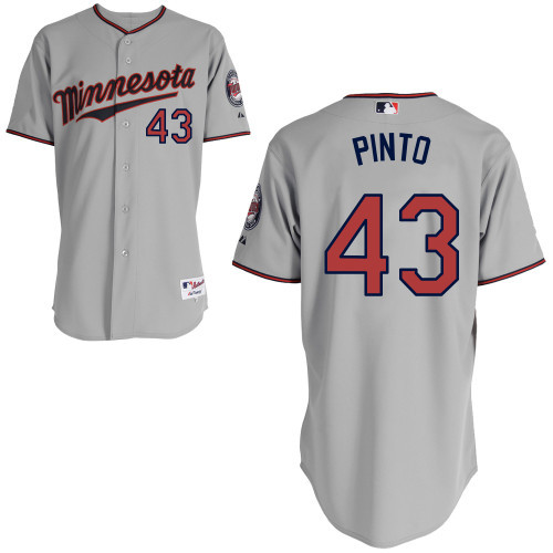 #43 Josmil Pinto Gray MLB Jersey-Minnesota Twins Stitched Player Baseball Jersey