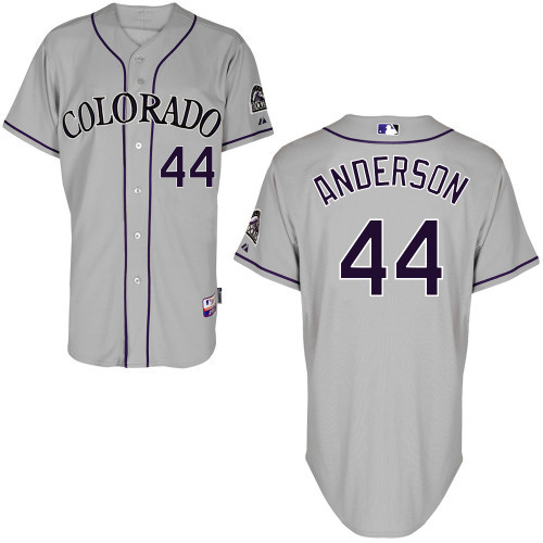 #44 Tyler anderson Gray MLB Jersey-Colorado Rockies Stitched Cool Base Baseball Jersey