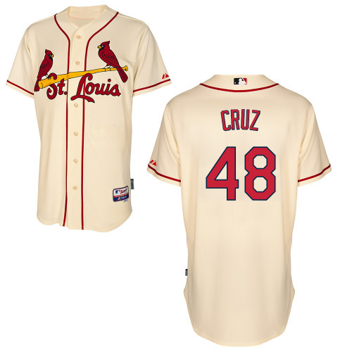 #48 Tony Cruz Cream MLB Jersey-St. Louis Cardinals Stitched Cool Base Baseball Jersey