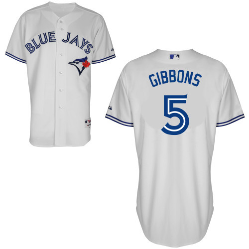 #5 John Gibbons White MLB Jersey-Toronto Blue Jays Stitched Cool Base Baseball Jersey