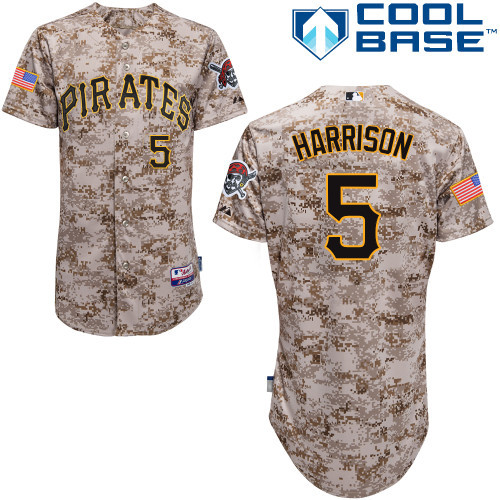 #5 Josh Harrison Camo MLB Jersey-Pittsburgh Pirates Stitched Player Baseball Jersey