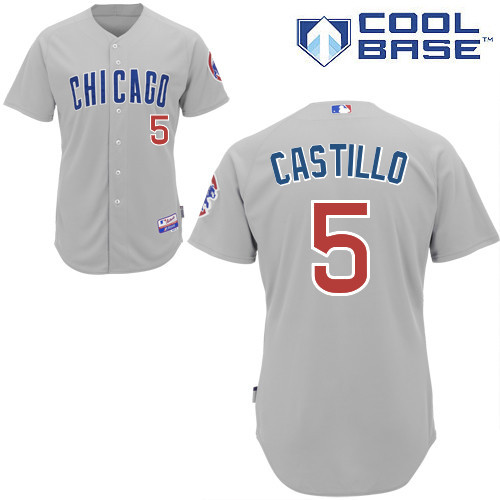 #5 Welington Castillo Light Gray MLB Jersey-Chicago Cubs Stitched Cool Base Baseball Jersey