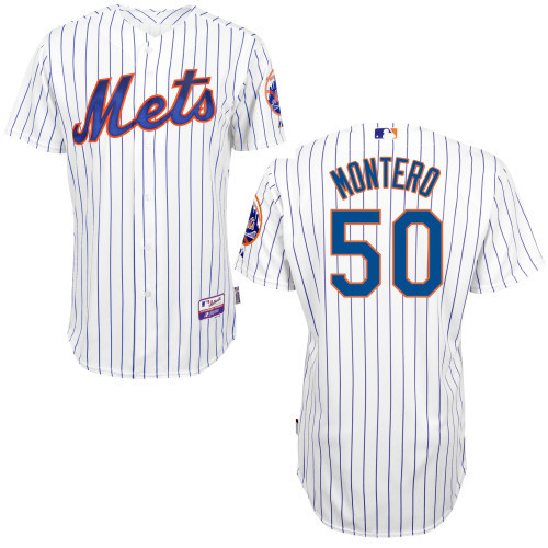 #50 Rafael Montero White Pinstripe MLB Jersey-New York Mets Stitched Player Baseball Jersey