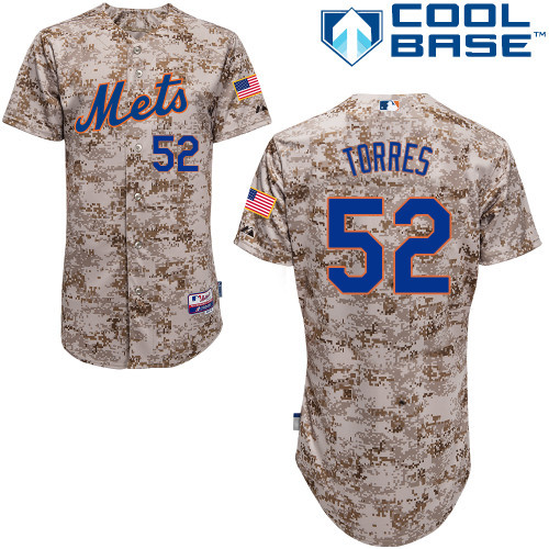 #52 Carlos Torres Camo MLB Jersey-New York Mets Stitched Player Baseball Jersey