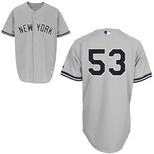 #53 Esmil Rogers Gray MLB Jersey-New York Yankees Stitched Player Baseball Jersey