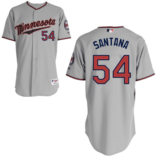#54 Ervin Santana Gray MLB Jersey-Minnesota Twins Stitched Player Baseball Jersey