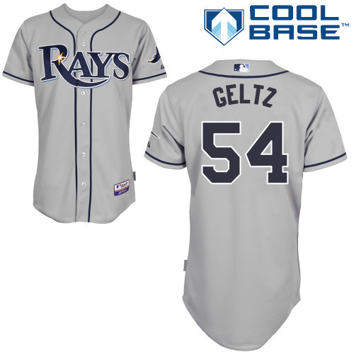 #54 Steve Geltz Gray MLB Jersey-Tampa Bay Rays Stitched Cool Base Baseball Jersey