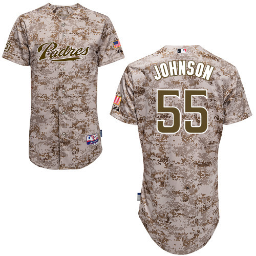 #55 Josh Johnson Camo MLB Jersey-San Diego Padres Stitched Player Baseball Jersey