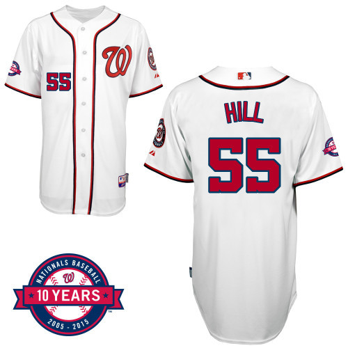 #55 Taylor Hill White MLB Jersey-Washington Nationals Stitched Cool Base Baseball Jersey
