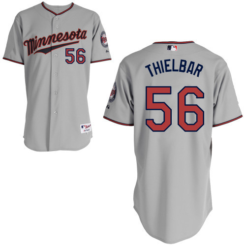 #56 Caleb Thielbar Gray MLB Jersey-Minnesota Twins Stitched Player Baseball Jersey
