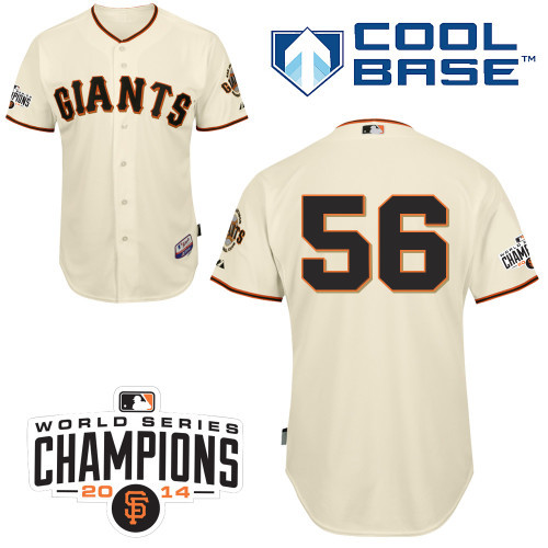 #56 Gary Brown Cream MLB Jersey-San Francisco Giants Stitched Cool Base Baseball Jersey