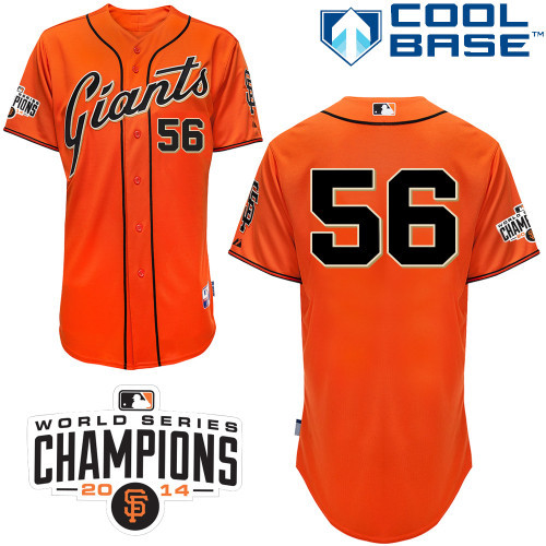 #56 Gary Brown Orange MLB Jersey-San Francisco Giants Stitched Cool Base Baseball Jersey
