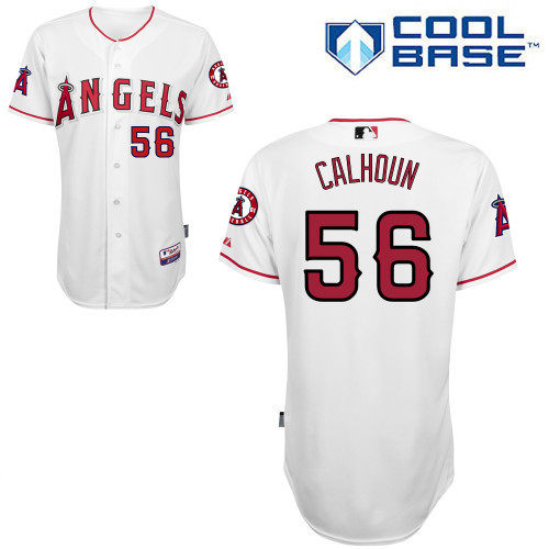 #56 Kole Calhoun White MLB Jersey-Los Angeles Angels Of Anaheim Stitched Cool Base Baseball Jersey