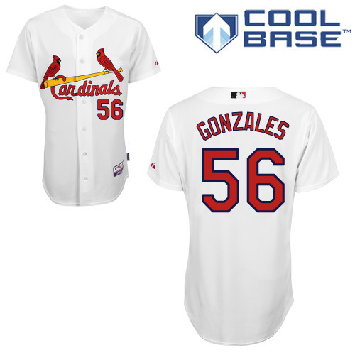 #56 Marco Gonzaler White MLB Jersey-St. Louis Cardinals Stitched Cool Base Baseball Jersey