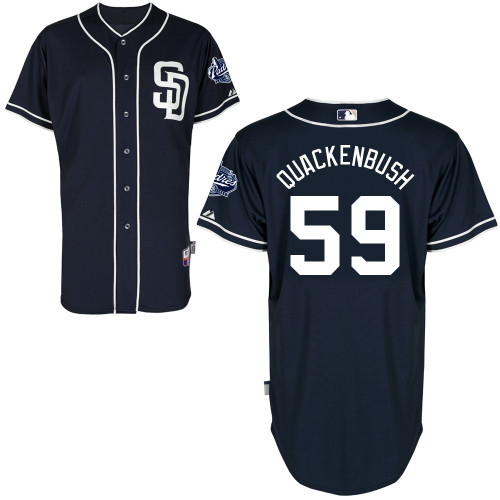 #59 Kevin Quackenbush Dark Blue MLB Jersey-San Diego Padres Stitched Cool Base Baseball Jersey