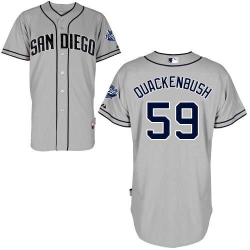 #59 Kevin Quackenbush Gray MLB Jersey-San Diego Padres Stitched Cool Base Baseball Jersey