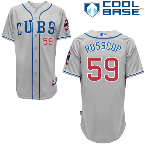 #59 Zac Rosscup 2014 Gray MLB Jersey-Chicago Cubs Stitched Cool Base Baseball Jersey