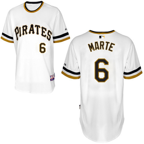 #6 Starling Marte White Pullover MLB Jersey-Pittsburgh Pirates Stitched Player Baseball Jersey
