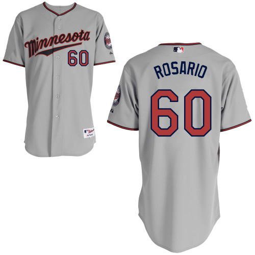 #60 Eddie Rosario Gray MLB Jersey-Minnesota Twins Stitched Player Baseball Jersey