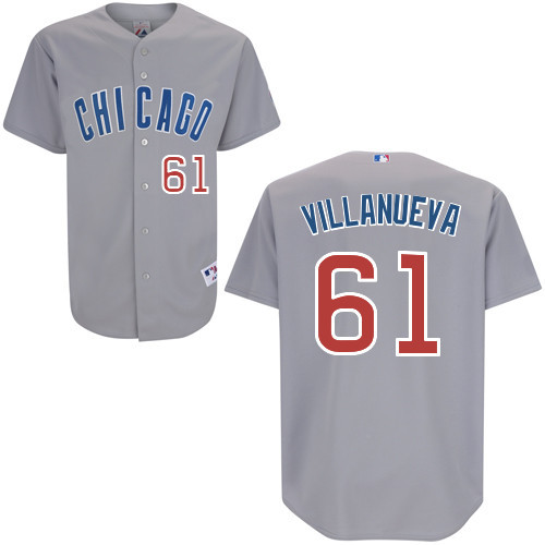 #61 Christian Villanueva Dark Gray MLB Jersey-Chicago Cubs Stitched Player Baseball Jersey