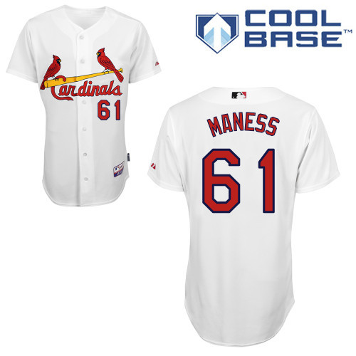#61 Seth Maness White MLB Jersey-St. Louis Cardinals Stitched Cool Base Baseball Jersey