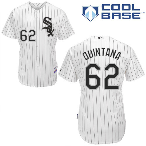 #62 Jose Quintana White Pinstripe MLB Jersey-Chicago White Sox Stitched Cool Base Baseball Jersey