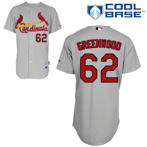#62 Nick Greenwood Gray MLB Jersey-St. Louis Cardinals Stitched Cool Base Baseball Jersey
