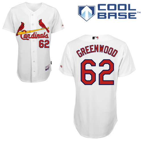 #62 Nick Greenwood White MLB Jersey-St. Louis Cardinals Stitched Cool Base Baseball Jersey