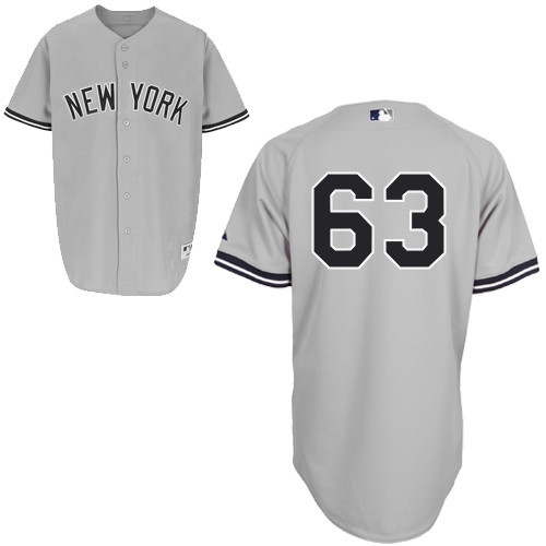 #63 Jose Pirela Gray MLB Jersey-New York Yankees Stitched Player Baseball Jersey