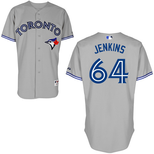#64 Chad Jenkins Gray MLB Jersey-Toronto Blue Jays Stitched Cool Base Baseball Jersey