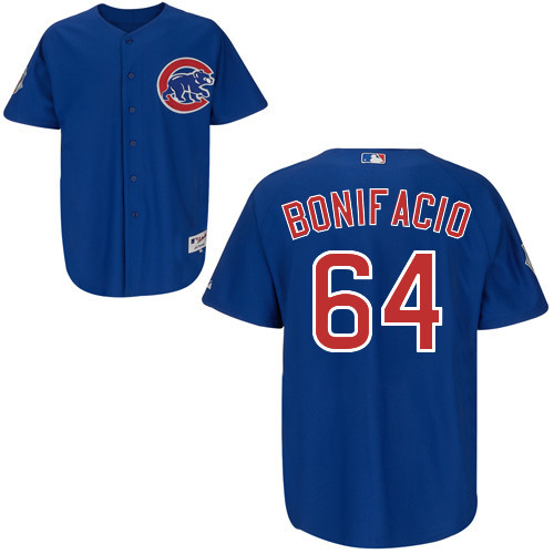 #64 Emilio Bonifacio Blue MLB Jersey-Chicago Cubs Stitched Player Baseball Jersey