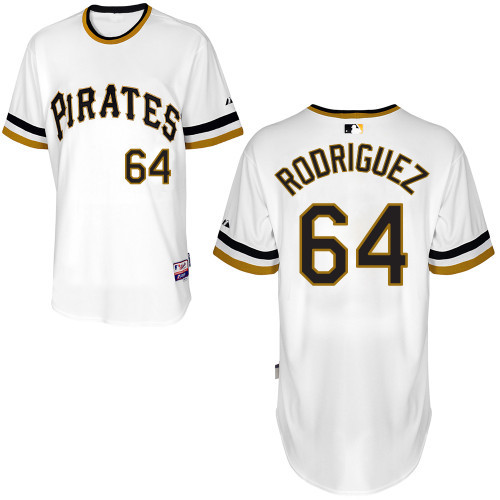 #64 Joely Rodriguez White Pullover MLB Jersey-Pittsburgh Pirates Stitched Player Baseball Jersey