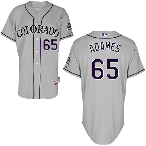 #65 Cristhian Adames Gray MLB Jersey-Colorado Rockies Stitched Cool Base Baseball Jersey