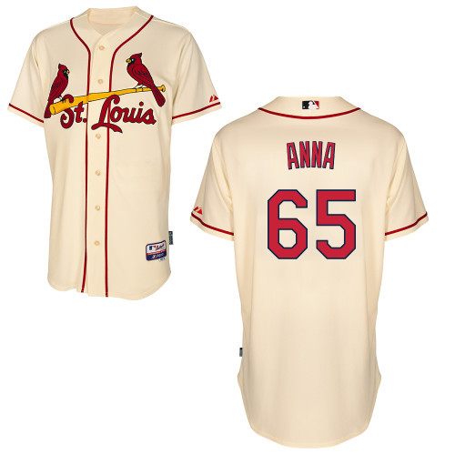#65 Dean Anna Cream MLB Jersey-St. Louis Cardinals Stitched Cool Base Baseball Jersey