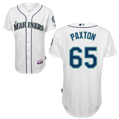 #65 James Paxton White MLB Jersey-Seattle Mariners Stitched Cool Base Baseball Jersey