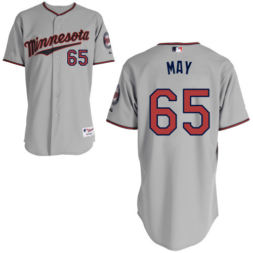 #65 Trevor May Gray MLB Jersey-Minnesota Twins Stitched Player Baseball Jersey