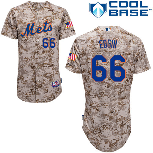 #66 Josh Edgin Camo MLB Jersey-New York Mets Stitched Player Baseball Jersey