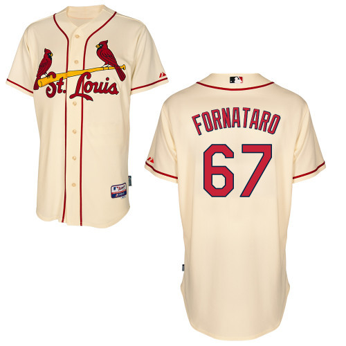 #67 Eric Fornataro Cream MLB Jersey-St. Louis Cardinals Stitched Cool Base Baseball Jersey