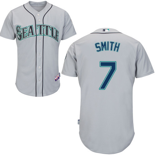 #7 Seth Smith Gray MLB Jersey-Seattle Mariners Stitched Cool Base Baseball Jersey