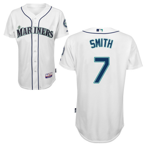 #7 Seth Smith White MLB Jersey-Seattle Mariners Stitched Cool Base Baseball Jersey