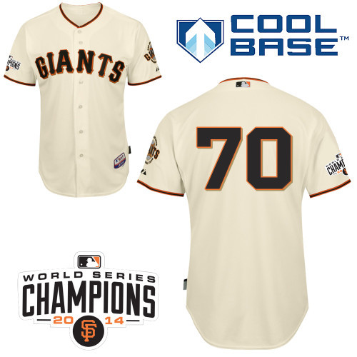 #70 George Kontos Cream MLB Jersey-San Francisco Giants Stitched Cool Base Baseball Jersey