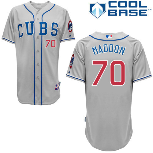 #70 Joe Maddon 2014 Gray MLB Jersey-Chicago Cubs Stitched Cool Base Baseball Jersey