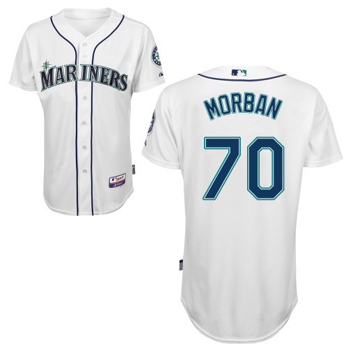 #70 Julio Morban White MLB Jersey-Seattle Mariners Stitched Cool Base Baseball Jersey