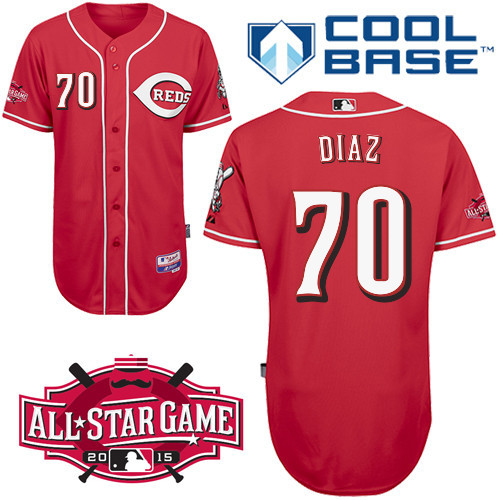 #70 Jumbo Diaz Red MLB Jersey-Cincinnati Reds Stitched Cool Base Baseball Jersey