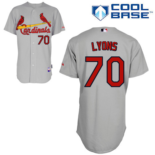 #70 Tyler Lyons Gray MLB Jersey-St. Louis Cardinals Stitched Cool Base Baseball Jersey