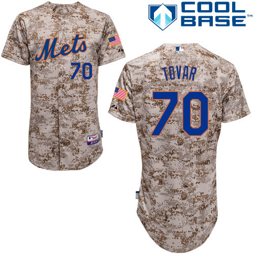 #70 Wilfredo Tovar Camo MLB Jersey-New York Mets Stitched Player Baseball Jersey