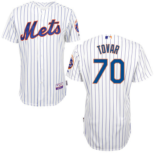 #70 Wilfredo Tovar White Pinstripe MLB Jersey-New York Mets Stitched Player Baseball Jersey